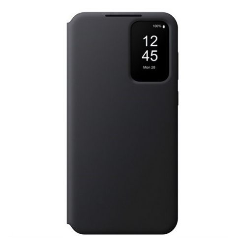 Samsung Galaxy A55 5G SM-A556B, Oldalra nyíló tok, hívás mutatóval, kártyatartóval, Smart View Wallet, fekete, gyári