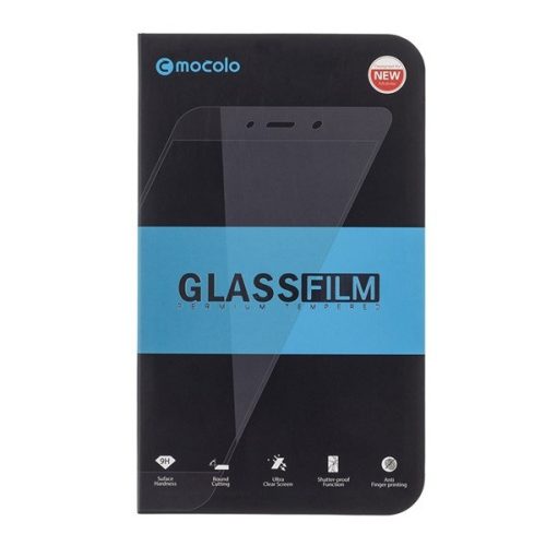 Samsung Galaxy A41 SM-A415F, Kijelzővédő fólia, ütésálló fólia (az íves részre is!), Tempered Glass (edzett üveg), 5D, Full Glue, Mocolo, fekete