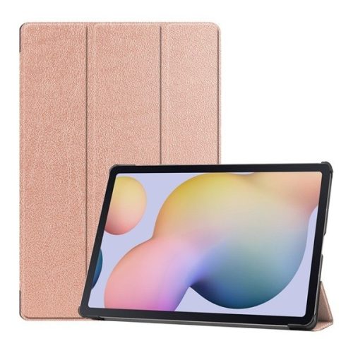 Samsung Galaxy Tab S7 Plus 12.4 / Tab S7 FE 12.4 / Tab S8 Plus 12.4, mappa tok, Trifold, vörösarany