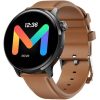 Bluetooth okosóra, műbőr szíj, fémház, v5.1, AMOLED kijelző, aktivitás és egészség mérő, vízálló, Mibro Watch Lite 2, sötétszürke/barna, gyári