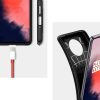 Apple iPhone 11, Szilikon tok, Spigen Liquid Air, háromszög minta, fekete