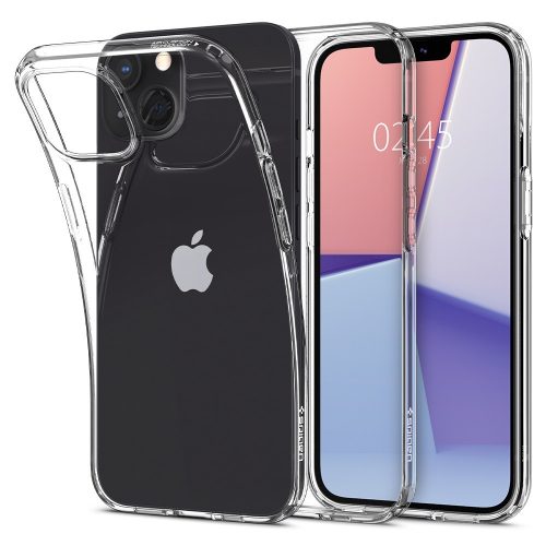 Apple iPhone 13, Szilikon tok, Spigen Crystal Flex, átlátszó