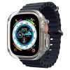 Apple Watch Ultra (49 mm), Szilikon védőkeret, ütésálló, szíj nélkül, Spigen Ultra Hybrid, átlátszó