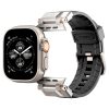 Apple Watch 1-6, SE (42 / 44 mm) / Watch 7-8 (45 mm) / Watch Ultra (49 mm), szilikon pótszíj, fém csatlakozással, Spigen DuraPro Armor, fekete