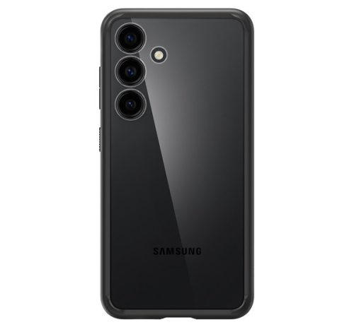 Samsung Galaxy S24 SM-S921, Műanyag hátlap védőtok + szilikon keret, Spigen Ultra Hybrid, átlátszó/fekete