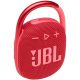 Bluetooth hordozható hangszóró, 5W, v5.1, felakasztható, vízálló, JBL Clip 4, piros