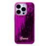 Guess Sequin Script Logo iPhone 15 Pro tok, magenta