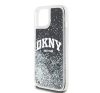 DKNY Liquid Glitter Arch Logo iPhone 14 hátlap tok, fekete