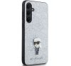 Karl Lagerfeld Fixed Glitter Choupette Logo Metal Pin Samsung Galaxy A55 hátlap tok, ezüst