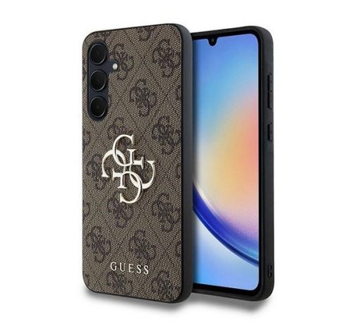 Guess 4G Big Metal Logo Samsung Galaxy A35 hátlap tok, barna