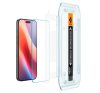 Apple iPhone 16 Pro, Kijelzővédő fólia, ütésálló fólia (az íves részre is!), Tempered Glass (edzett üveg), Spigen Ez Fit, Clear, 2 db / csomag