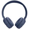 Bluetooth sztereó fejhallgató, v5.3, Multipoint, mikrofon, funkció gomb, hangerő szabályzó, összecsukható, teleszkópos fejpánt, JBL Tune 520BT, kék