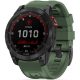 Garmin Fenix 3 / 3 HR / 5X / 5X Plus / 6X / 6X Pro / 7X, szilikon pótszíj, állítható, TP IconBand, sötétzöld