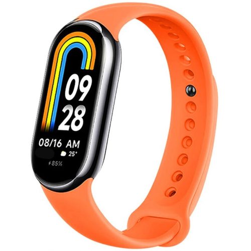 Xiaomi Mi Smart Band 8 / 9, szilikon pótszíj, állítható, TP IconBand, narancssárga