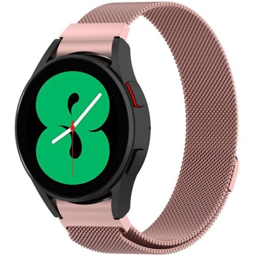 Samsung Galaxy Watch 4 / 5 / 5 Pro / 6 / 7 / FE (40 / 44 / 45mm) / Watch 4 Classic / 6 Classic (42 / 43 / 46mm),  fém pótszíj, milánói stílus, TP MilaneseBand "2", vörösarany