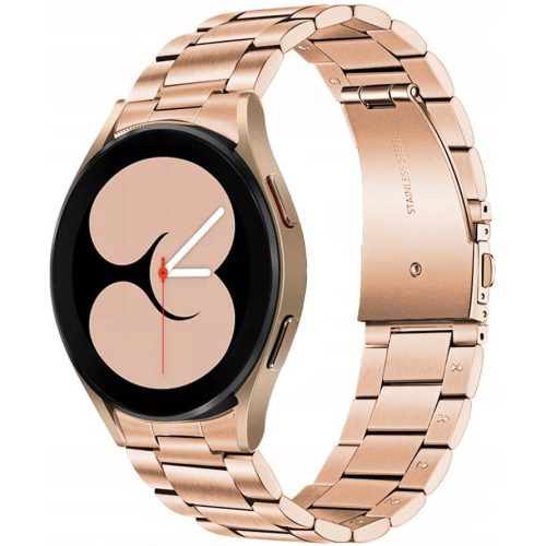 Samsung Galaxy Watch 4 / 5 / 5 Pro / 6 (40 / 44 / 45mm) / Watch 4 Classic / 6 Classic (42 / 43 / 46mm), fém pótszíj, TP Stainless, vörösarany