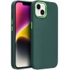 Motorola Moto G73 5G, Szilikon tok, közepesen ütésálló, fémhatású kamera keret, Frame Case, zöld