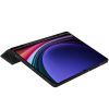 Samsung Galaxy Tab S9 FE Plus (12.4) SM-X610 / X616B, mappa tok, közepesen ütésálló, érintőceruza tartó, érintőceruza nélkül, Trifold, TP SC Pen Holder, fekete