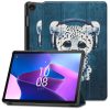 Lenovo Tab M10 (10.1) (3. generáció) TB-328, mappa tok, párduc kölyök minta, Trifold, zöld/színes