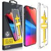 Apple iPhone XR / 11, Kijelzővédő fólia, ütésálló fólia (az íves részre NEM hajlik rá!), Tempered Glass (edzett üveg), segéd kerettel, Wooze Gorilla Glass, Clear