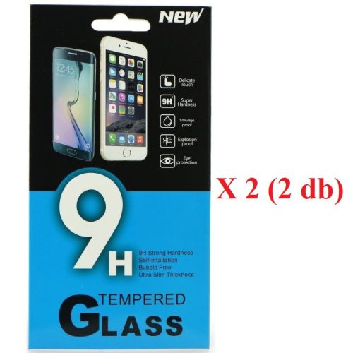 Samsung Galaxy S22 5G SM-S901, 2db Kijelzővédő fólia, ütésálló fólia (az íves részre NEM hajlik rá!), Tempered Glass (edzett üveg), Clear