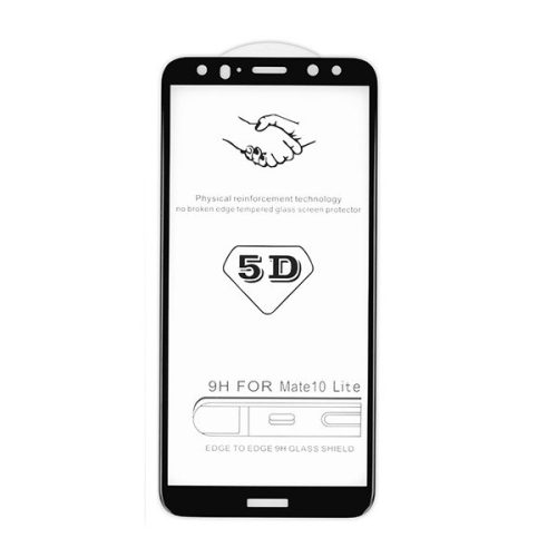 Samsung Galaxy S20 / S20 5G SM-G980 / G981, Kijelzővédő fólia, ütésálló fólia (az íves részre is!), Tempered Glass (edzett üveg), fekete