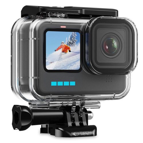 Sportkamera tok, GoPro Hero 9 - 13 sportkamerákhoz, vízálló, Tech-Protect GA200 WaterProof Case, átlátszó