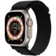 Apple Watch 4-6, SE, SE (2022) (42 / 44 mm) / Watch 7-9 (45 mm) / Watch Ultra 1-2 (49 mm), textíl pótszíj, nylon, állítható, hullámos kialakítású akasztórész, Xprotector, fekete